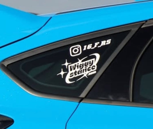Small Wiggy Stance Sticker *White*