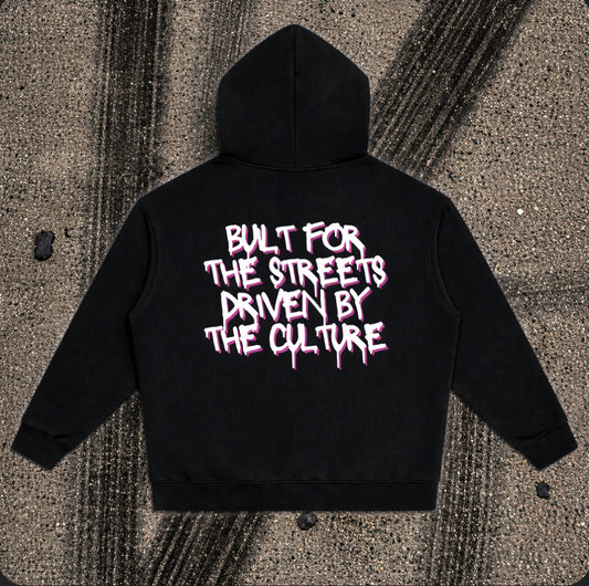 Oversize Fleeced Hoodie (Black)