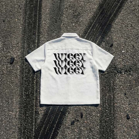 Oversized Vertical Stripe Boxy Shirt (Black & White)