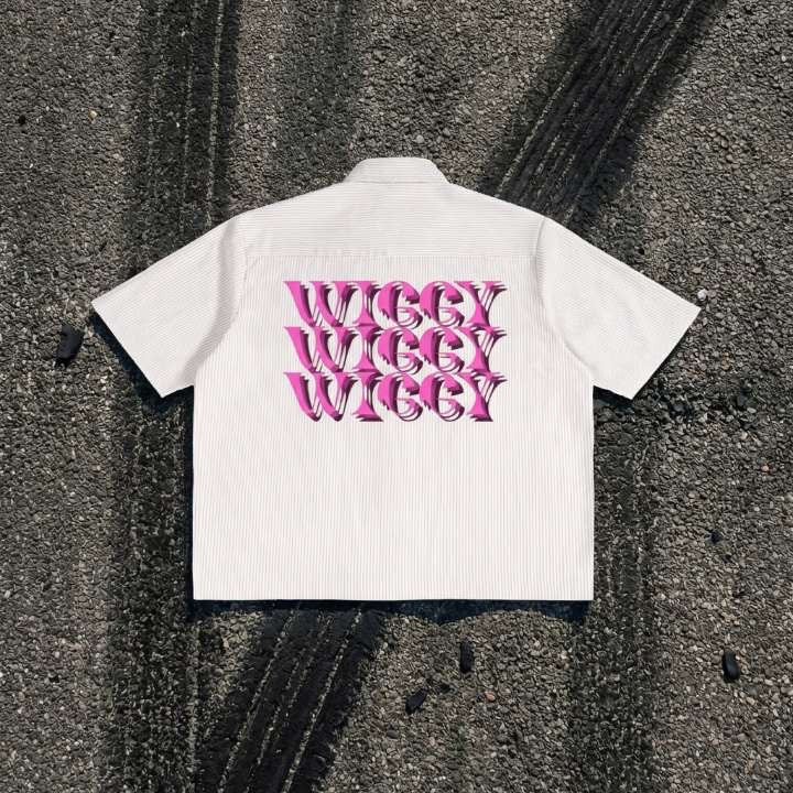 Oversized Vertical Stripe Boxy Shirt (Pink & White)
