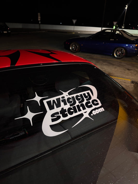 Large Wiggy Stance Stickers *White*