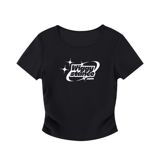*PRE-ORDER* Wiggy Stance Wmns Logo Crop Top 'Black'