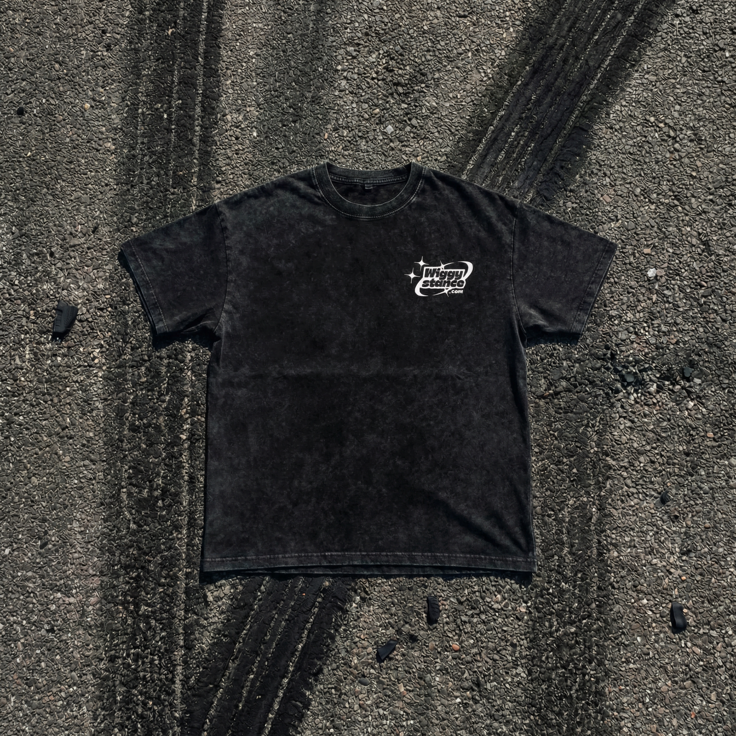 Wiggy Stance Logo T-Shirt 'Snow Washed Black'