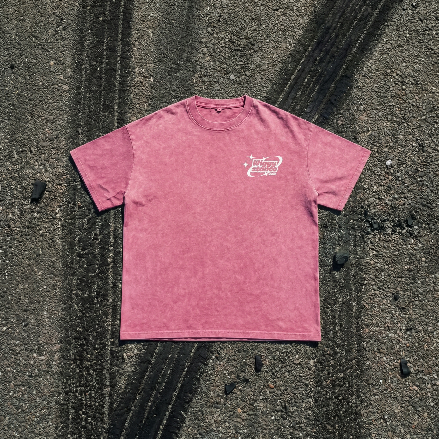 Wiggy Stance Logo T-Shirt 'Snow Washed Pink’