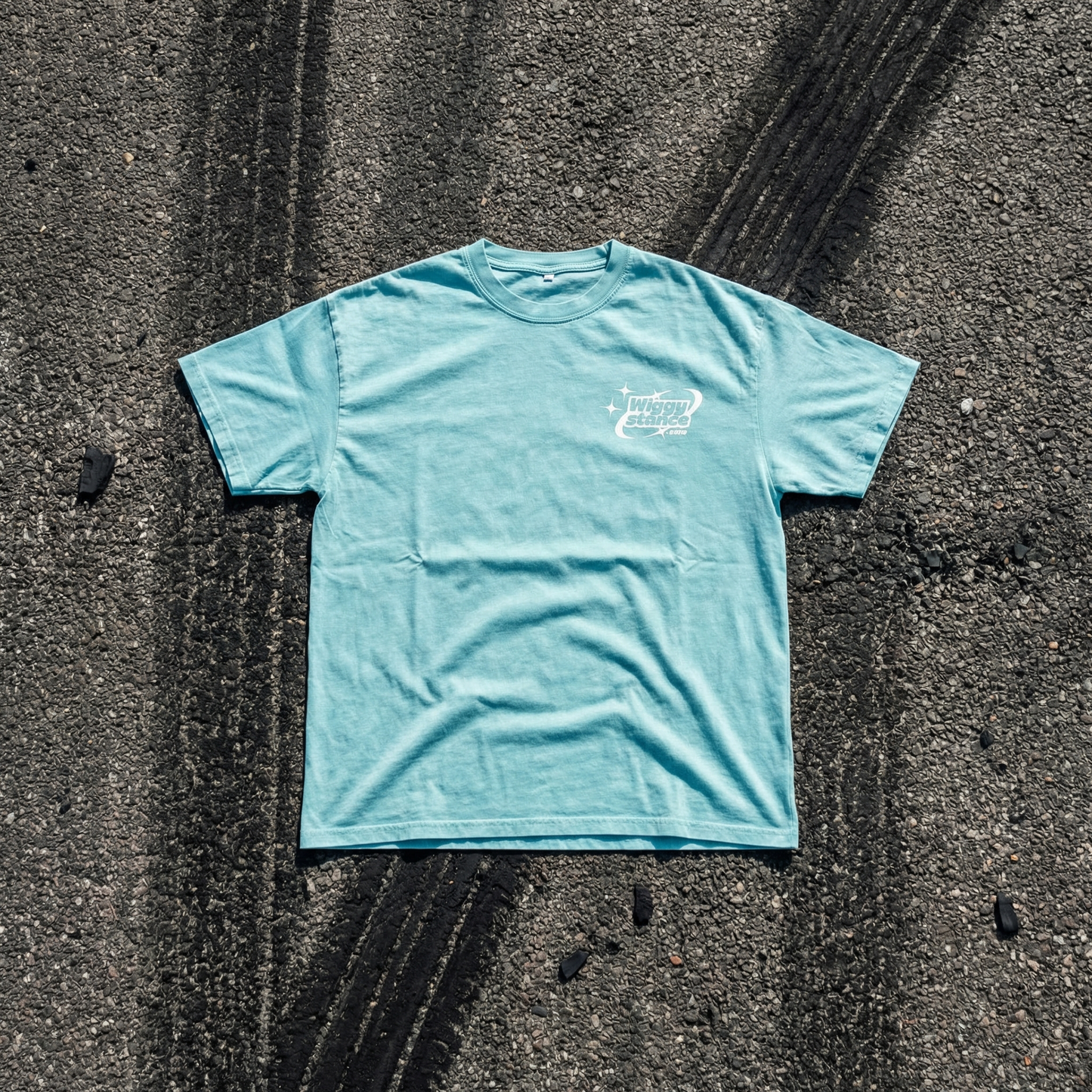Wiggy Stance Logo T-Shirt 'Snow Washed Teal '